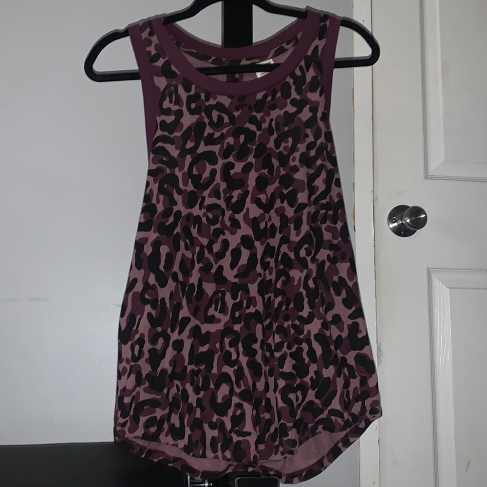 PINK- leopard print tank top